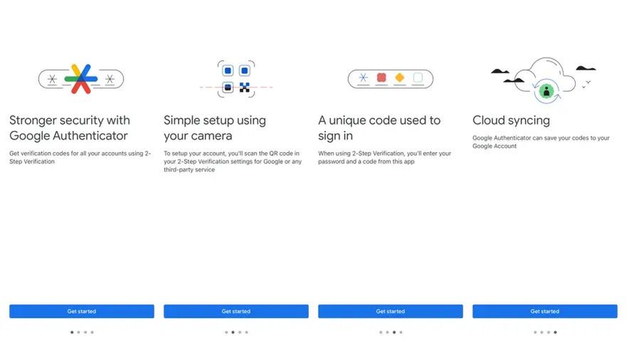 Screeny z Google Authenticator