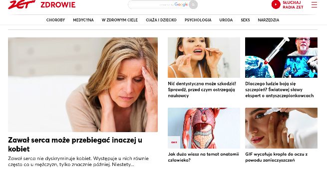 Eurozet odświeża serwis Zdrowie.radiozet.pl