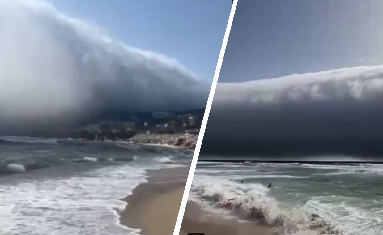Myśleli, że to tsunami. Nietypowa chmura wystraszyła plażowiczów