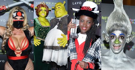 Tak wyglądała halloweenowa impreza u Heidi Klum: Fiona i Shrek, wojowniczka ninja, troll,  Dionne z "Clueless"... (ZDJĘCIA)
