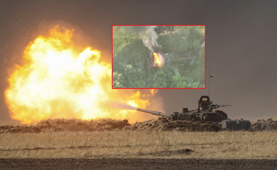 Pokazali nagranie. Rosyjski czołg zniszczony tanim dronem
