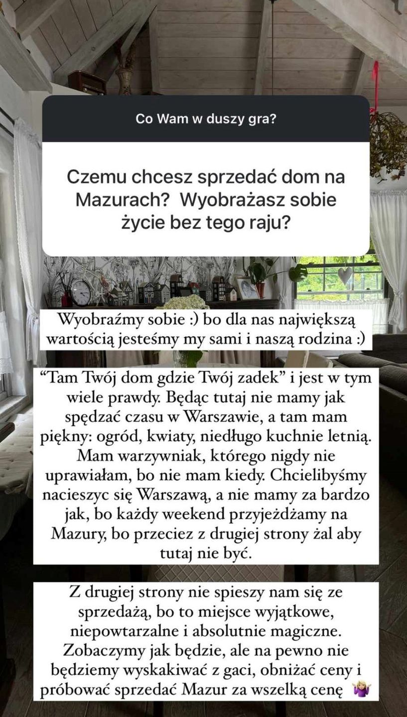 Pazurowie jednak SPRZEDAJĄ posiadłość na Mazurach