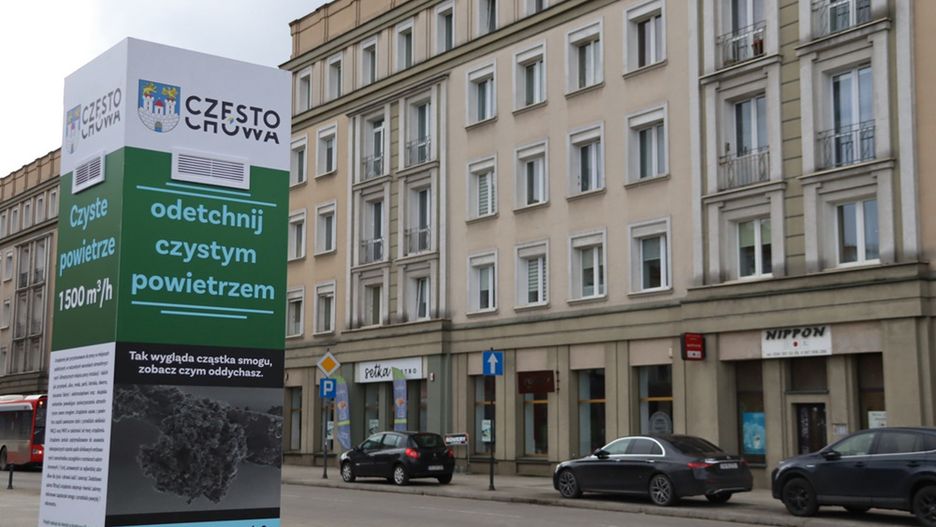 Śląskie. W centrum miasta stanął specjalny filtrator powietrza.