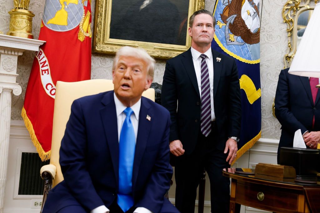 President Trump Meets With Visiting Israeli PM Netanyahu At The White House
WASHINGTON, DC - FEBRUARY 04: U.S. President Donald Trump, accompanied by U.S. National Security Adviser Michael Waltz (R), speaks during a meeting with Israeli Prime Minister Benjamin Netanyahu in the Oval Office of the White House on February 04, 2025 in Washington, DC. Netanyahu is the first foreign leader to visit Trump since he returned to the White House last month. (Photo by Anna Moneymaker/Getty Images)
Anna Moneymaker