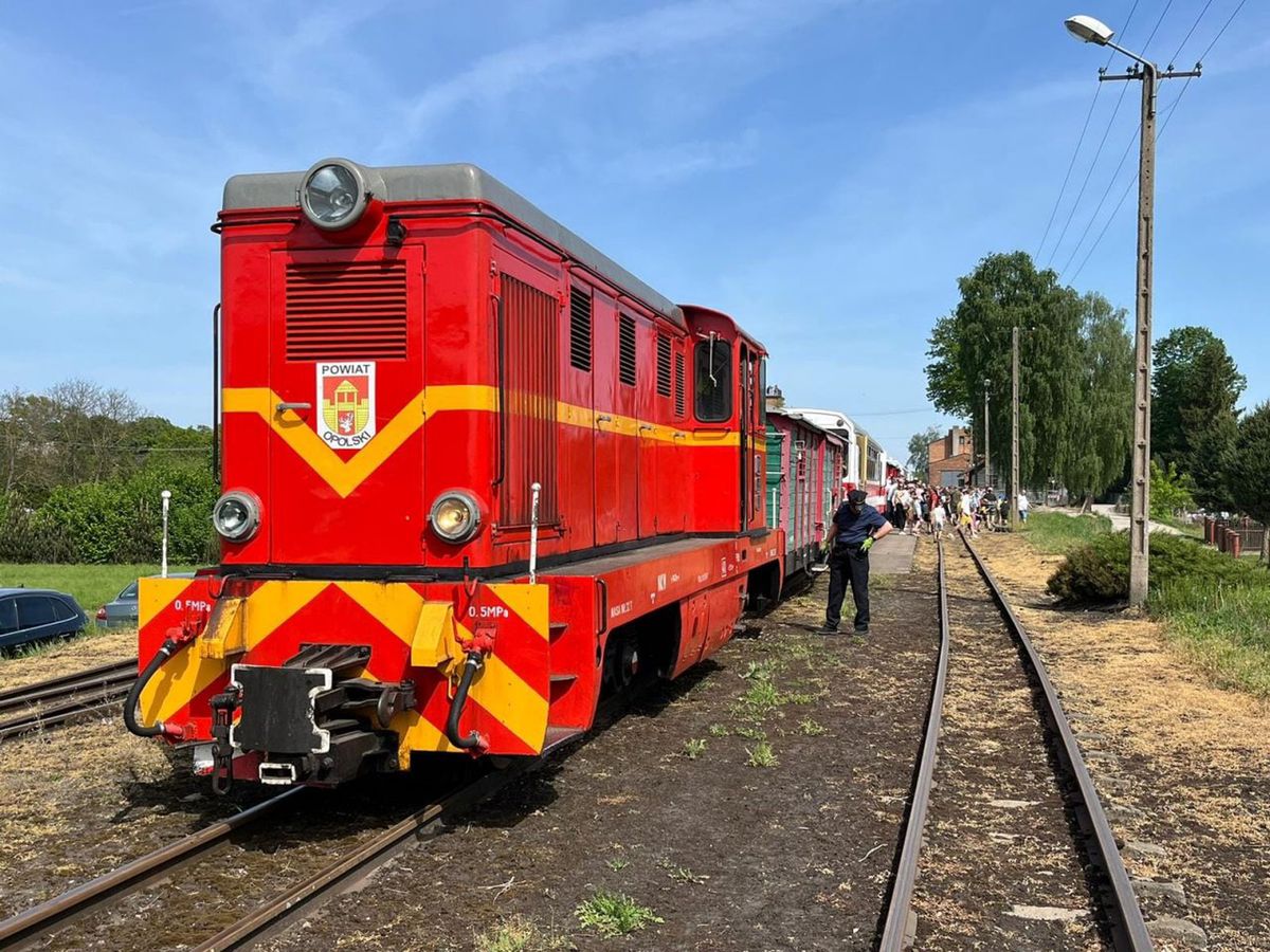 Pociąg wąskotorowy jest wielką atrakcją dla turystów