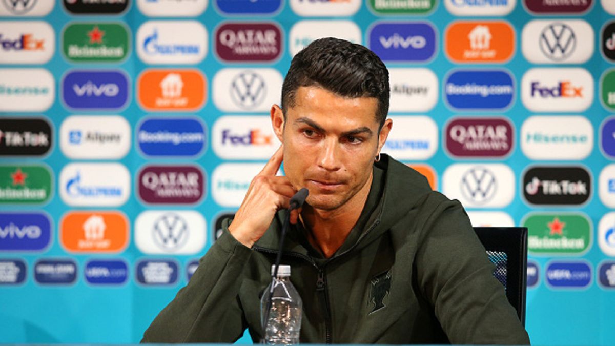 Ronaldo na konferencji prasowej przed meczem z Węgrami.