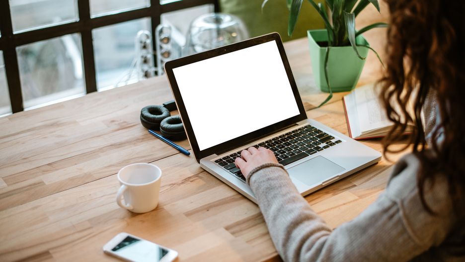 Woman working on laptop with white screen in modern office.
laptop, computer, screen, white, desk, woman, office, business, using, work, table, hand, people, modern, view, technology, internet, blank, background, notebook, phone, person, home, top, rear, back, keyboard, working, desktop, closeup, female, typing, young, job, businesswoman, portable, mobile, hands, concept, girl, pc, communication, casual