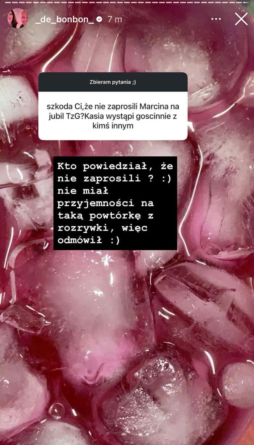 Komentarz Dominiki Serowskiej na temat udziału Marcina w "TzG"