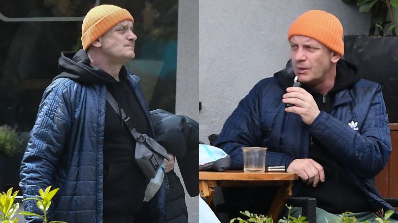 Bartosz Żukowski puszcza dymka w kawiarni