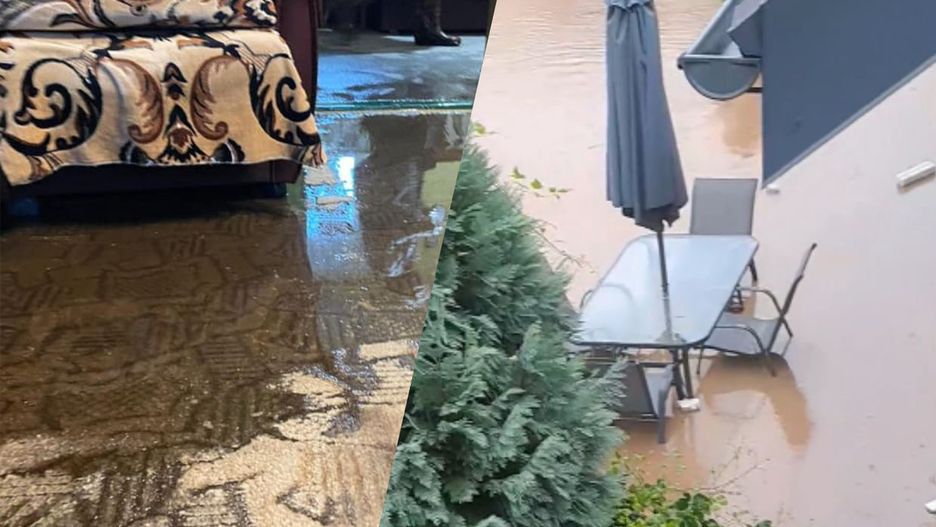 Woda wdziera się do domów 