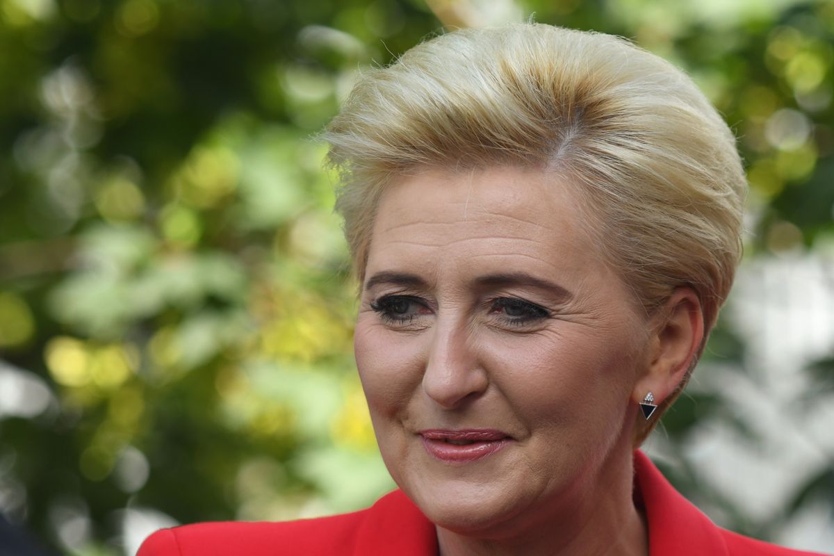 Polish First Lady Agata Kornhauser-Duda, seen after casting her vote in the second round of the Presidential Election 2020, in Krakow
On Sunday, July 12, 2020, in Krakow, Lesser Poland Voivodeship, Poland. (Photo by Artur Widak/NurPhoto via Getty Images)