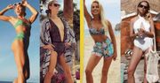 Ekskluzywne stroje kąpielowe w plażowych stylizacjach gwiazd
