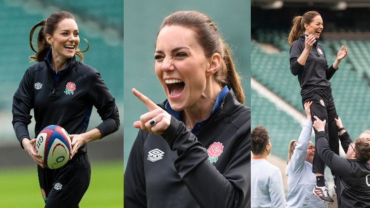 Kate Middleton gra w rugby