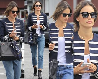 #TRENDY: Alessandra Ambrosio w marynarce w wojskowym stylu