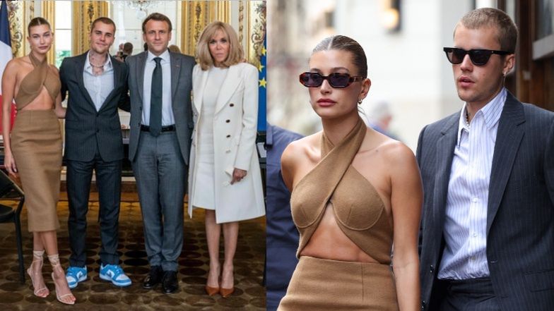 Justin i Hailey Bieber spotkali się z Emmanuelem Macronem