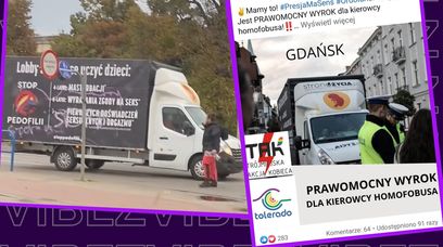 Wyrok dla kierowcy homofobusa z Gdańska. Sąd: Głosił treści sprzeczne z nauką