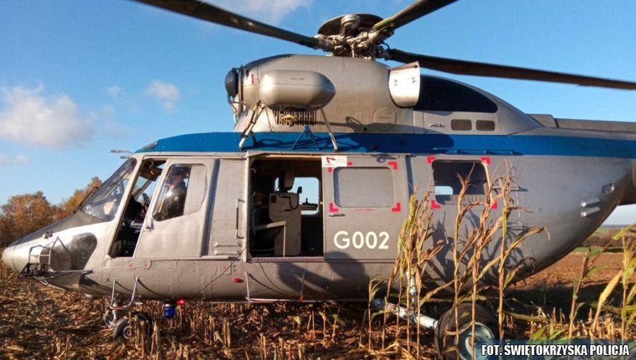 W poszukiwania zaangażowano policyjny śmigłowiec „Sokół”