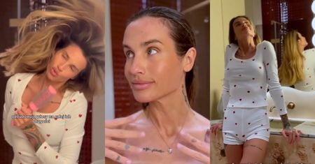 Karolina Gilon chowa się pod mydlaną pianką i trzęsie przed lustrem bujnym włosem w NOWEJ ŁAZIENCE. Nieźle ją urządziła? (ZDJĘCIA)