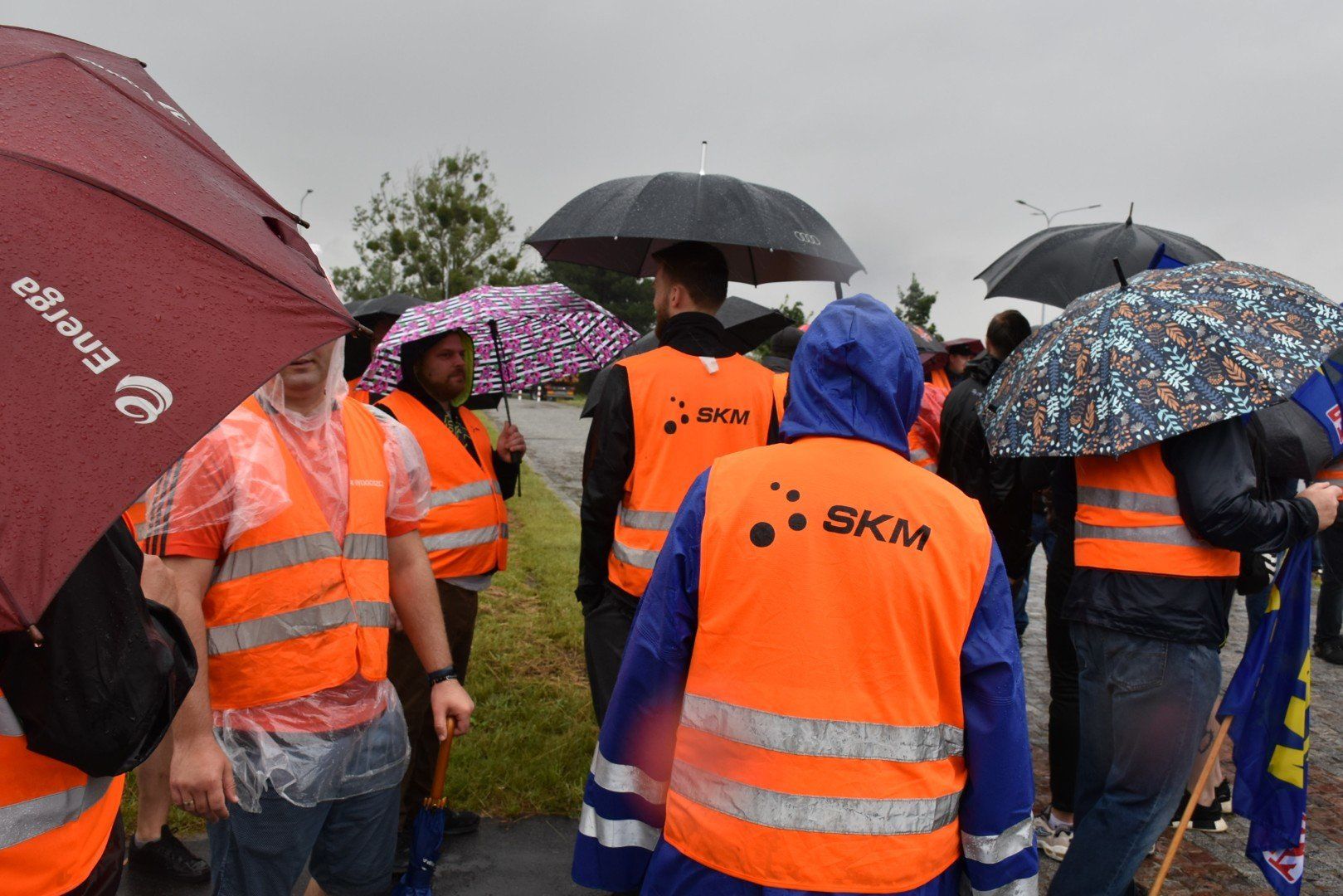 Protest kolejarzy w województwie pomorskim odbywa się w Czarlinie (powiat tczewski)