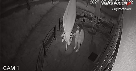 Częstochowa. Zrobiła to w ogródku piwnym. Przyłapała ją kamera. Kobiety szuka policja