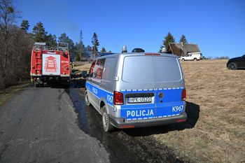 Dron na terenie kopalni w Gałczycach. Policja zabezpiecza obszar