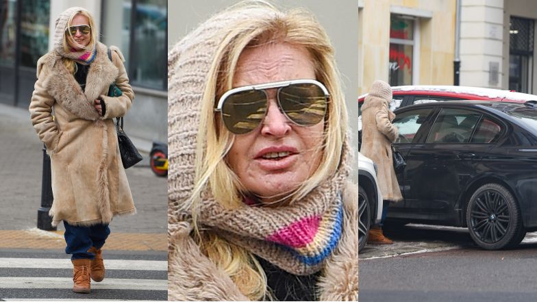 Opatulona Monika Olejnik buszuje po centrum z torebką za 22 tysiące złotych i parkuje BMW na ulicy (ZDJĘCIA)