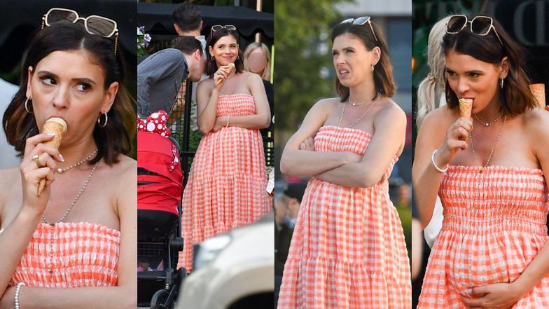 Klaudia Halejcio poluje na lody w towarzystwie małej Nel i bajecznie bogatego Oskara (ZDJĘCIA)