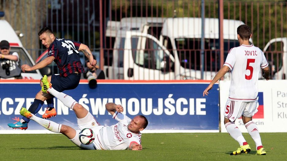 Patryk Małecki podczas spotkania Portowców z Wisłą Kraków (1:1)