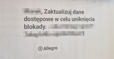 Dostał wiadomość od "Allegro". Kliknął w link i pożałował