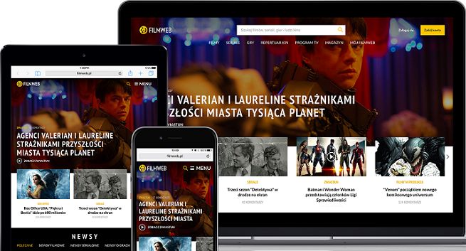 Filmweb ze zmienioną stroną główną - więcej autorskich treści