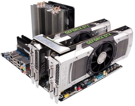 Nvidia GeForce GTX 690 karta graficzna platforma testowa SLI zdjęcie