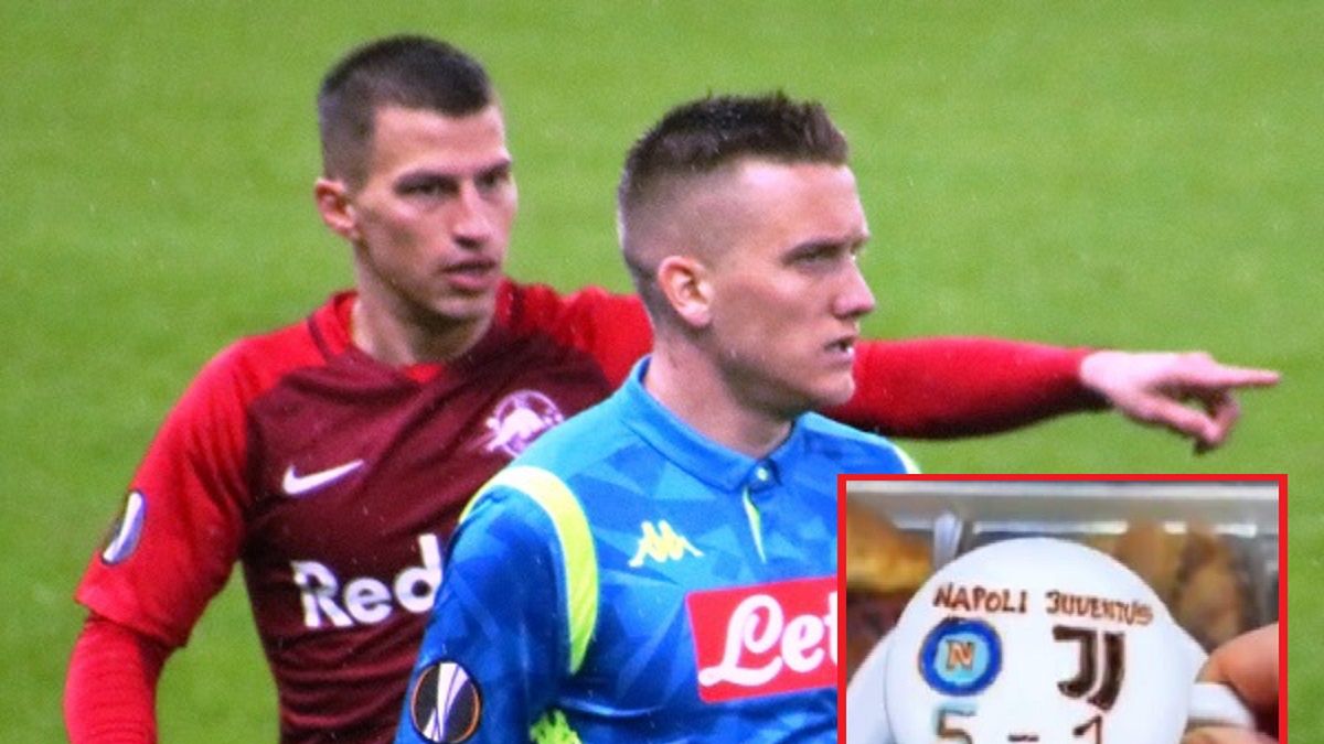 Piotr Zieliński w czasie meczu SSC Napoli