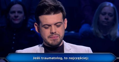 "Milionerzy". Odpadł na pytaniu za 1000 zł. "Trauma może pozostać"