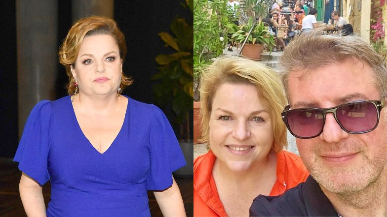 Katarzyna Bosacka pozuje z mężem podczas podróży poślubnej