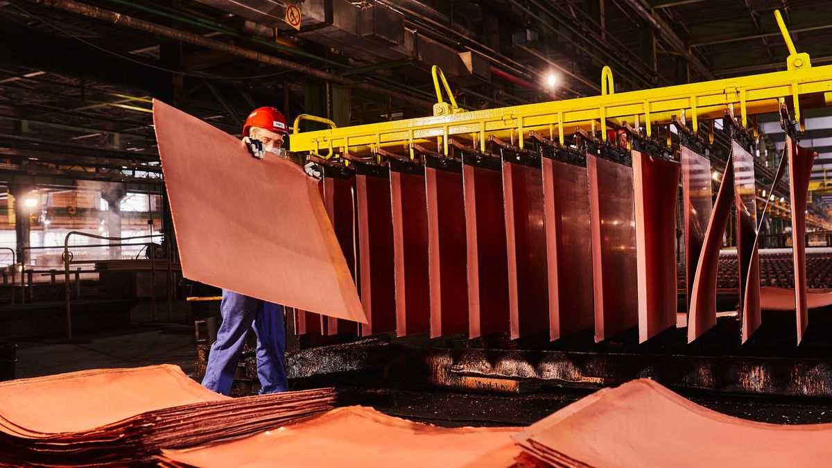 Copper Production at KGHM Polska Miedz SA Smelting PlantBloombergnatural resources, mining, jobs, european, work, manufacture, mines, fabrication, polish, employment, metals, industries, emea, e.u., eu, euro members, labor, labour, business news