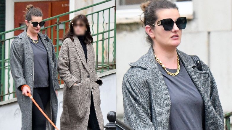 Zofia Zborowska na lunchu z pupilem