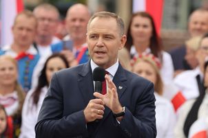 Zapytali Nawrockiego o sytuację w PiS. Krótki komentarz