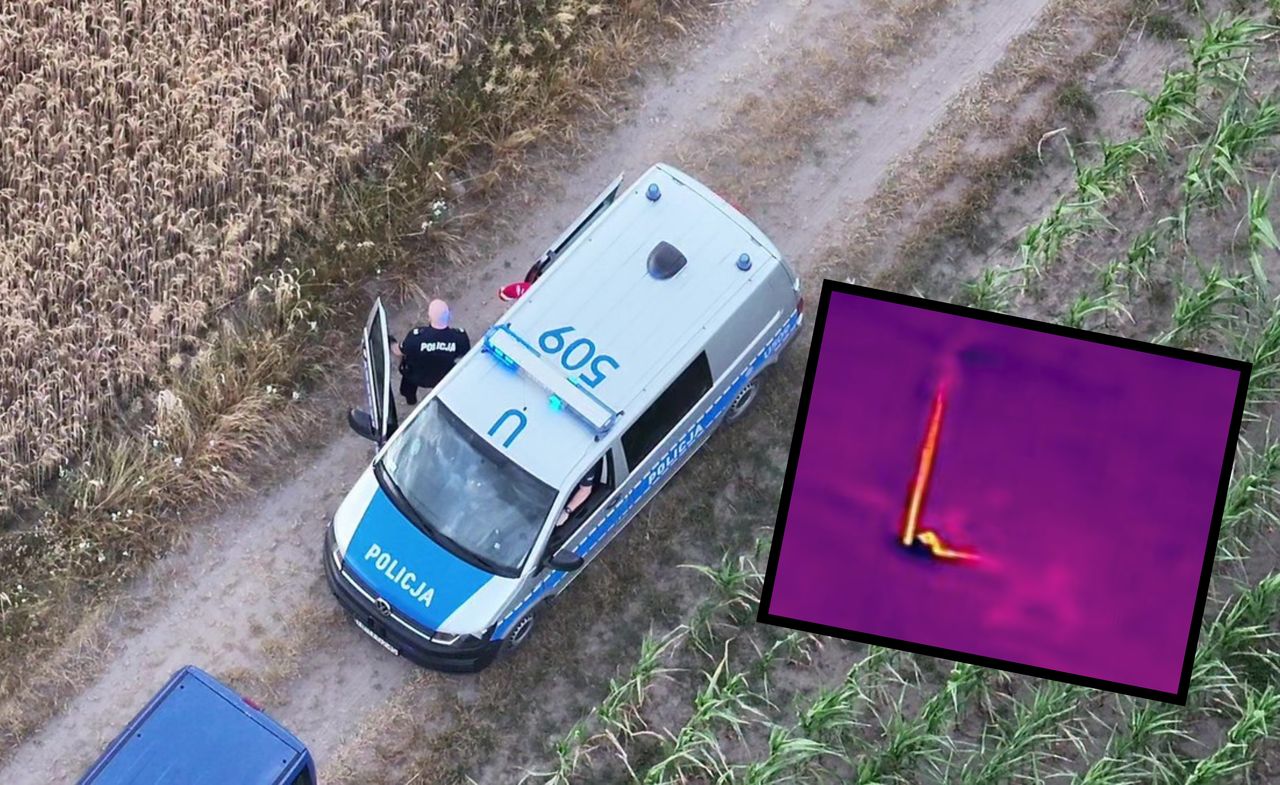 Szukali zaginionego. Kamera termowizyjna pokazała plamę na polu