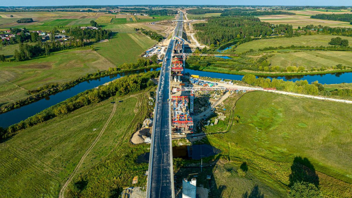 Budowa drogi S61 Łomża - Kolno (sierpień 2024 r.)