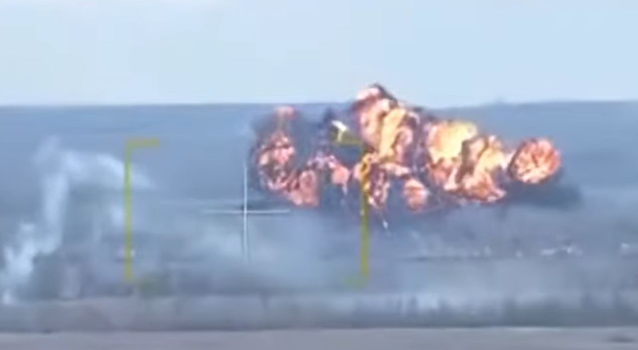Fragment nagrania ze zniszczenia Su-25 