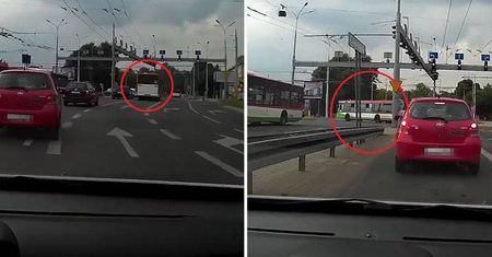 Niepoprawne zachowanie kierowcy autobusu MPK Lublin. Ze środkowego skręcił w lewo