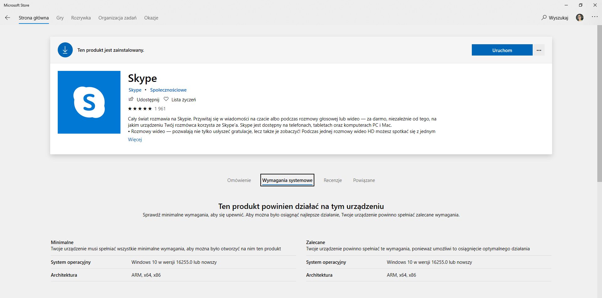 Wymagania mówią "Windows 10", stos technologiczny krzyczy "Windows Vista lub starsze"