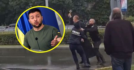 Tego się nikt nie spodziewał. Jechał Zełenski. Nagle pojawił się ksiądz