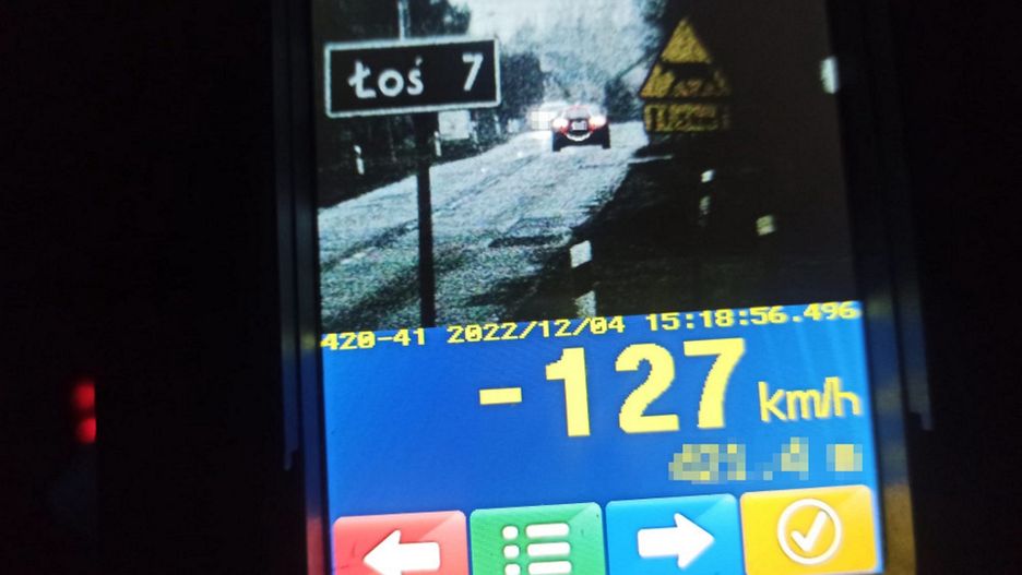 Kierowca przekroczył dozwoloną prędkość w obszarze zabudowanym