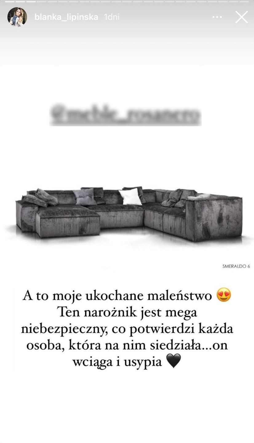 Blanka Lipińska chwali się luksusowymi meblami