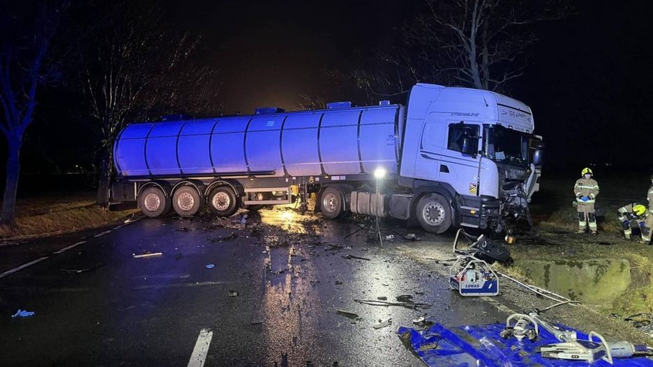 Wypadek z udziałem cysterny