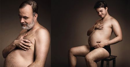 "Ciężarni" mężczyźni reklamują... piwo (ZDJĘCIA)