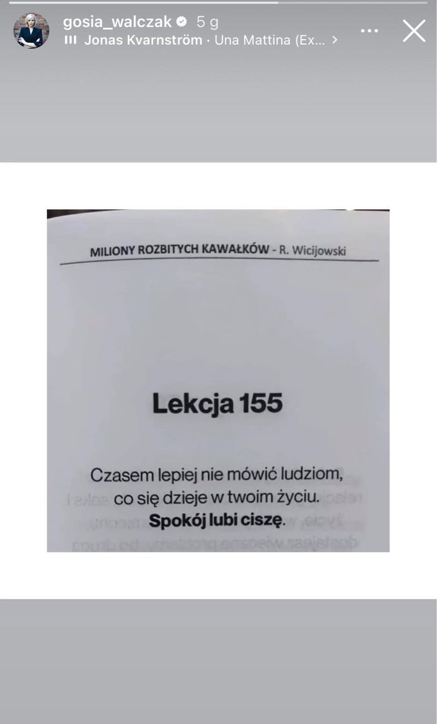 Małgorzata Walczak udostępniła wymowny cytat 