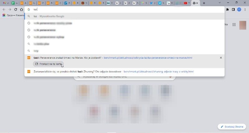 chrome podowiedzi