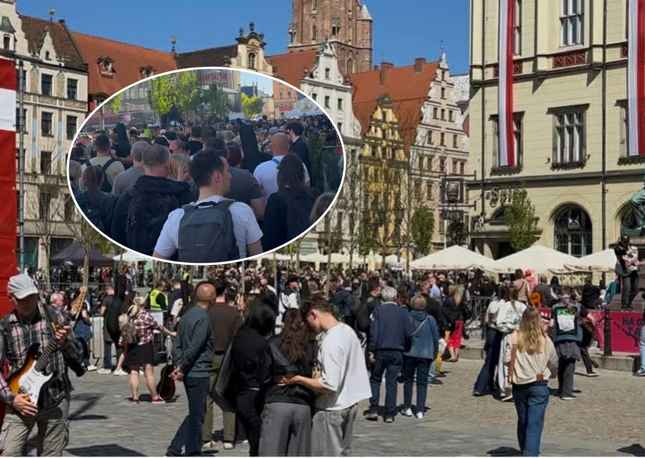 Rzeka ludzi w polskim mieście. Miejscami nie dało się przejść